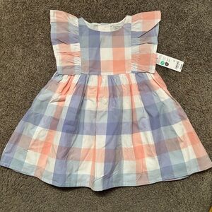 Carter's Toddler Pink and Blue Plaid  Dress